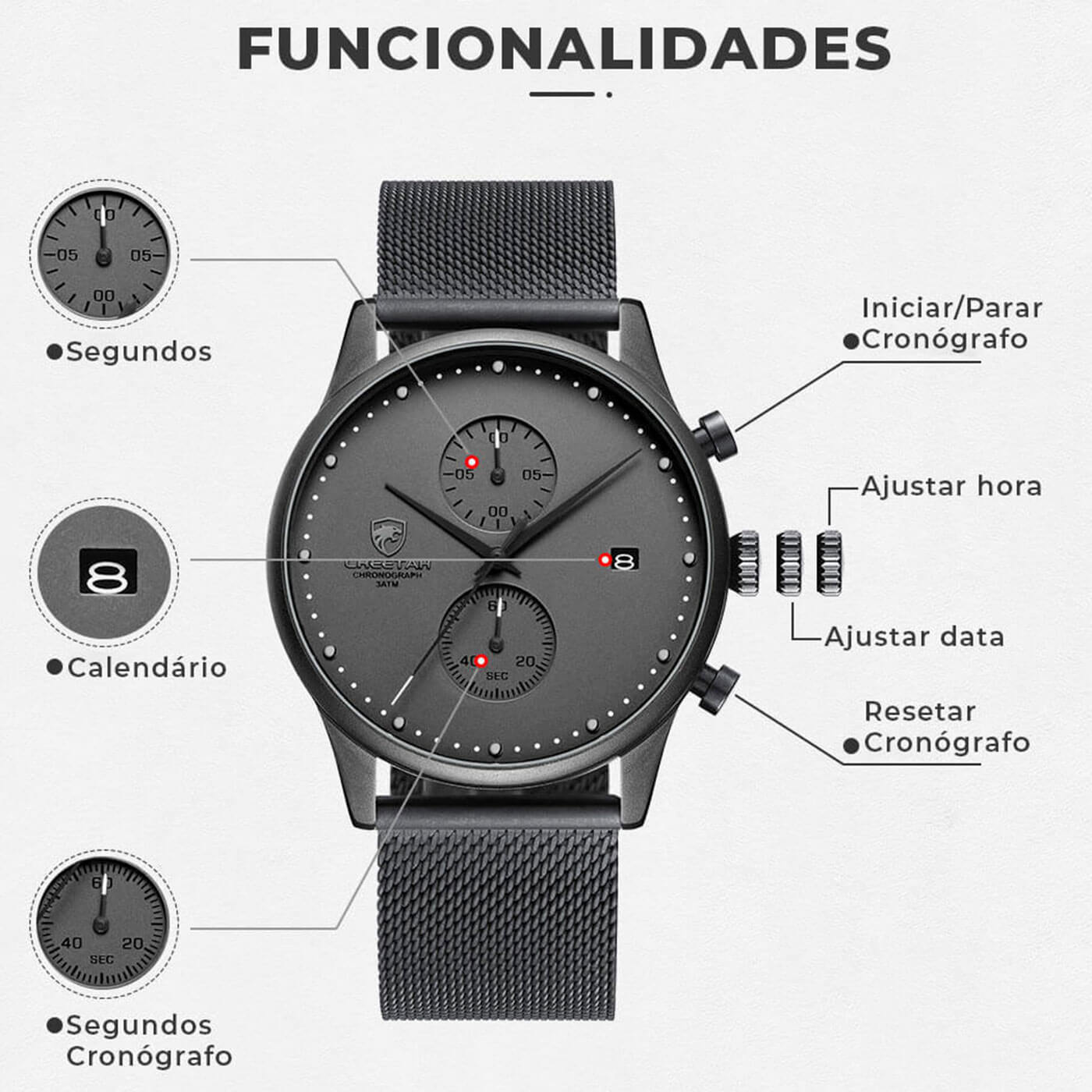 Relógio Minimalista - William Elegance